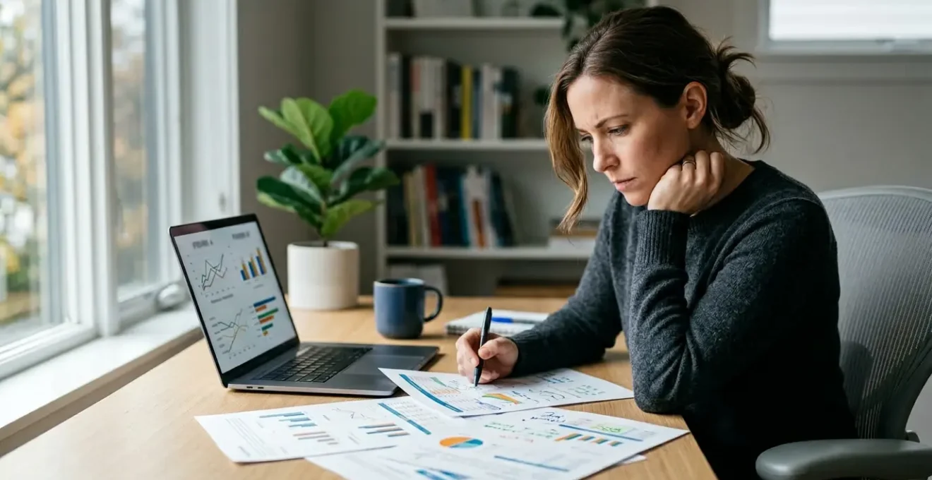 Conducteur analysant des documents d'assurance automobile dans un bureau lumineux