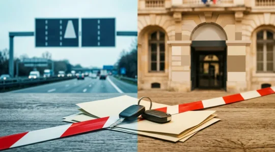 Import de voiture d'Allemagne avec documents d'assurance temporaire et plaques provisoires