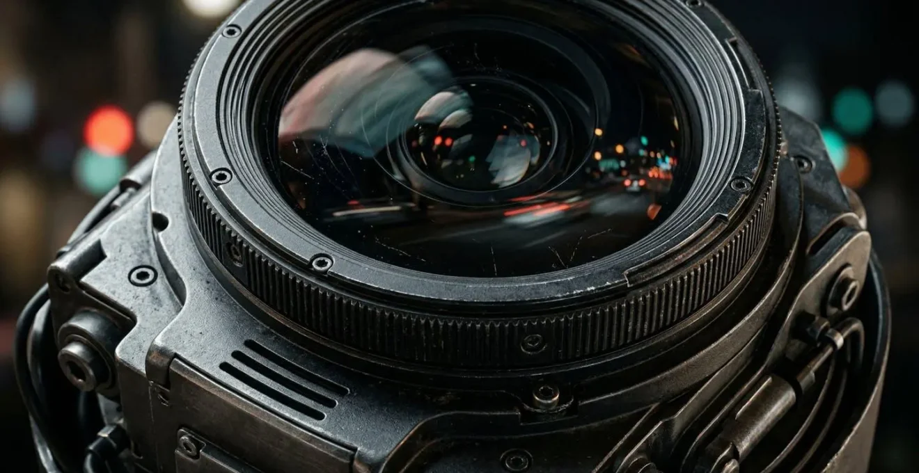 Caméra de surveillance routière en gros plan, symbolisant le contrôle automatisé via le Fichier des Véhicules Assurés.