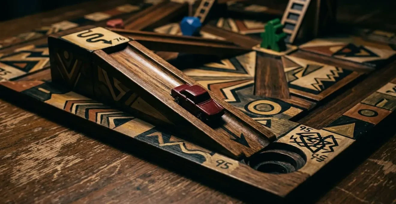 Métaphore visuelle du jeu serpents et échelles représentant l'impact d'un accident sur le bonus