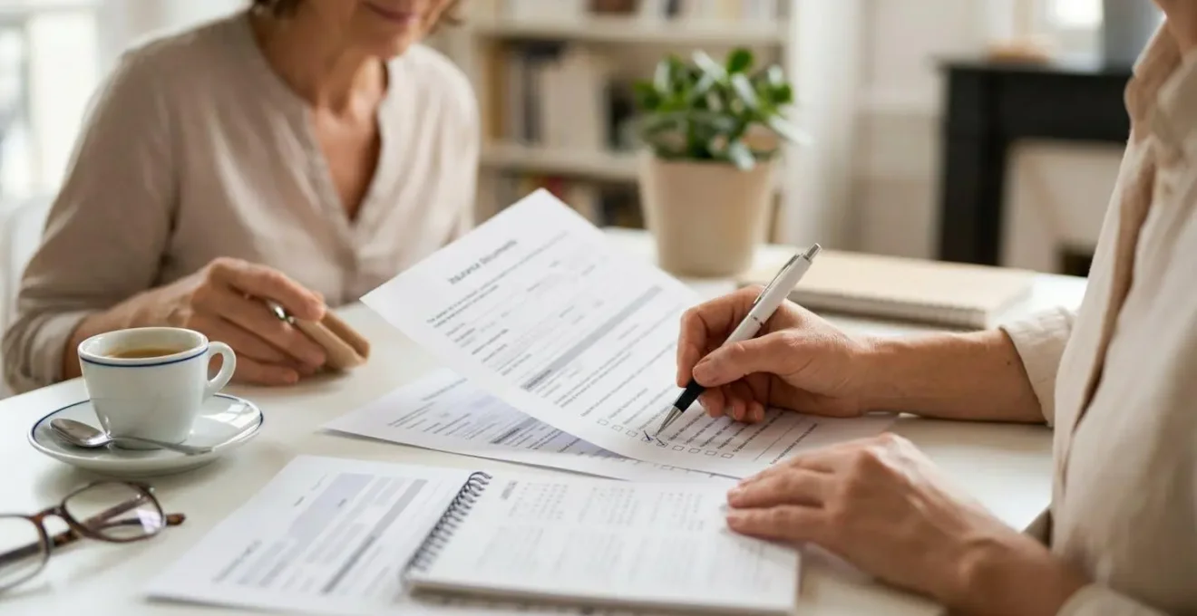 Révision méthodique d'un contrat d'assurance avec calendrier et documents