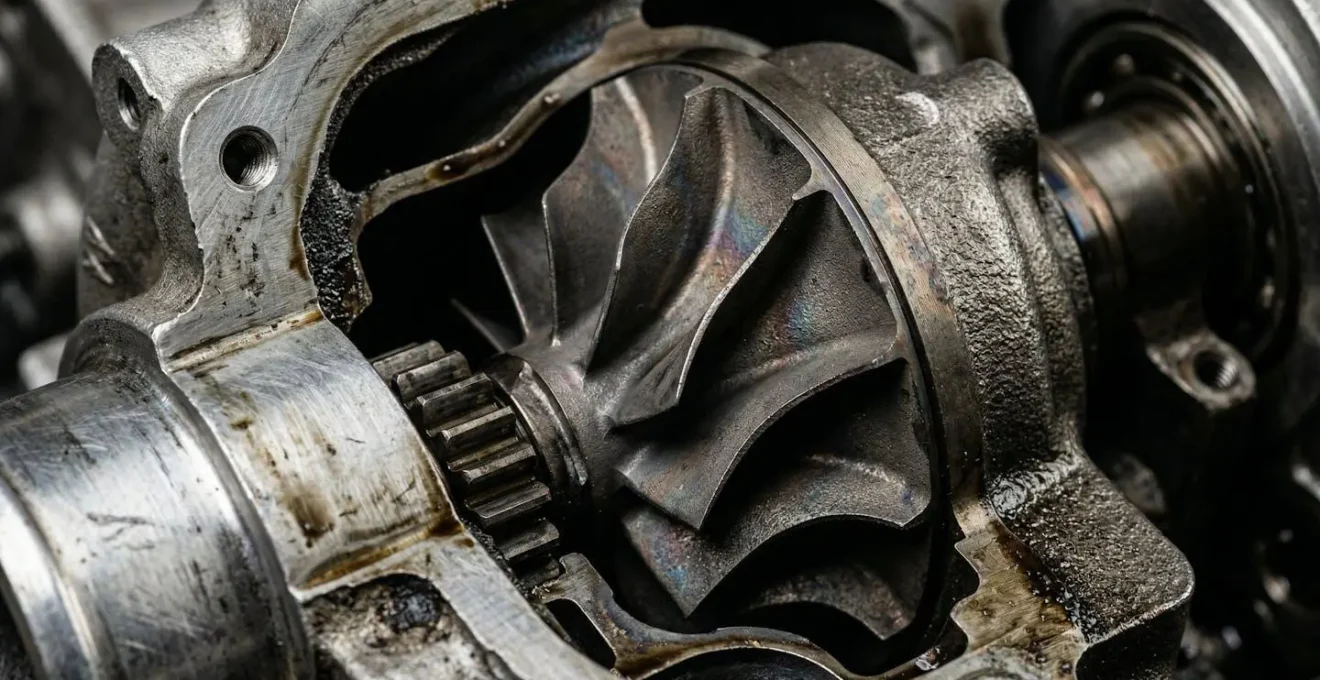 Vue macro détaillée de composants mécaniques automobiles avec éclairage studio professionnel