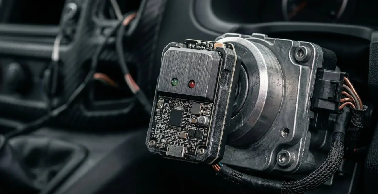 Système d'alarme connectée et GPS installé dans une fourgonnette professionnelle